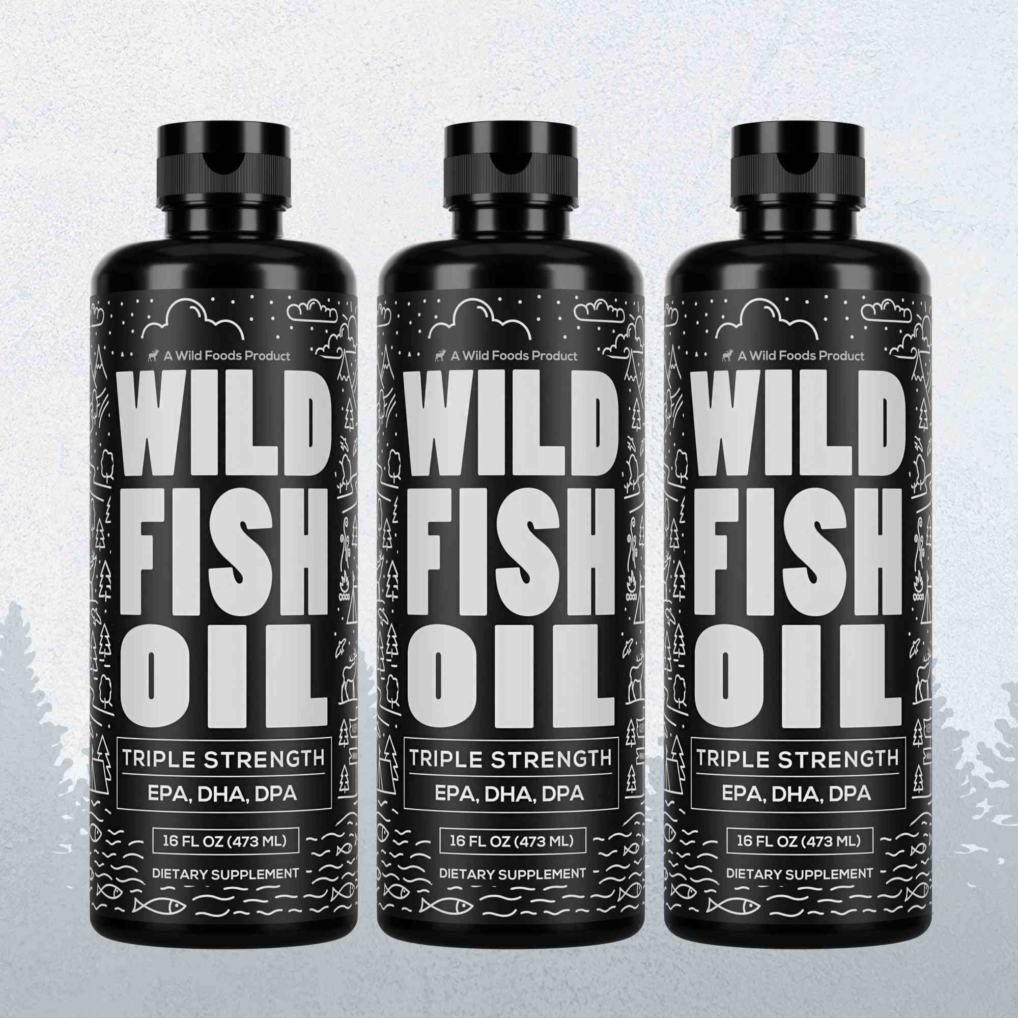 Fish Oil Liquid - Omega-3 DHA, EPA, DPA