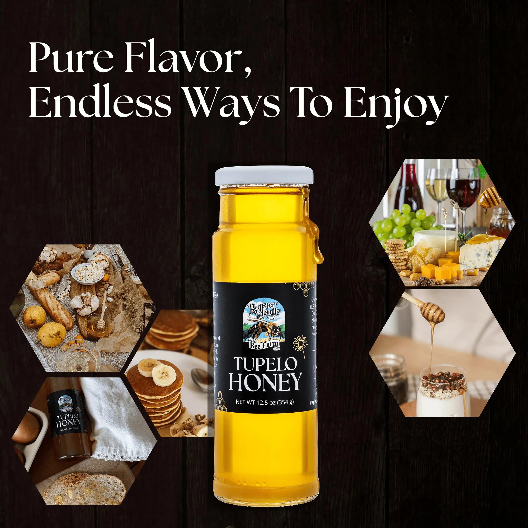 Raw Tupelo Honey Glass Jar
