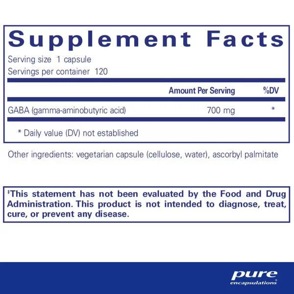 GABA, 120 Servings