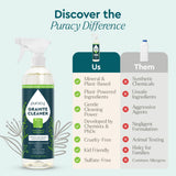 Puracy Granite Cleaner advertises its plant-based, cruelty-free formula as a safer alternative to synthetic chemical cleaners.
