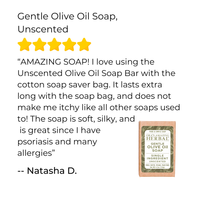 Gentle Olive Oil Soap, Unscented