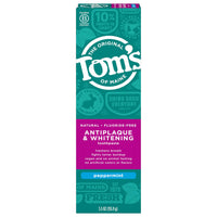 Fluoride-Free Antiplaque & Whitening Peppermint Natural Toothpaste