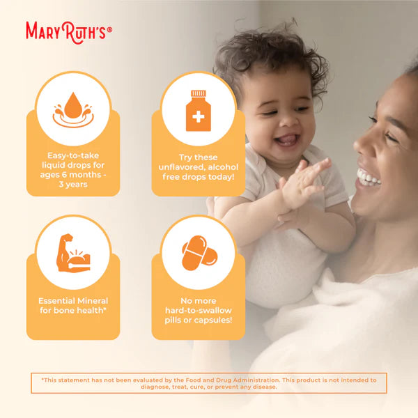 Infant & Toddler Vitamin D3 Organic Liquid Drops, up to 90 Servings