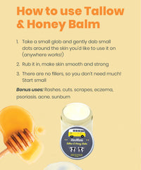 Bison Tallow & Honey Balm - 2oz