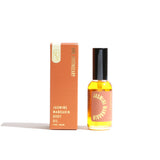 Urb Apothecary presents its Jasmine Mandarin Body Oil in a sleek bottle and matching box.
