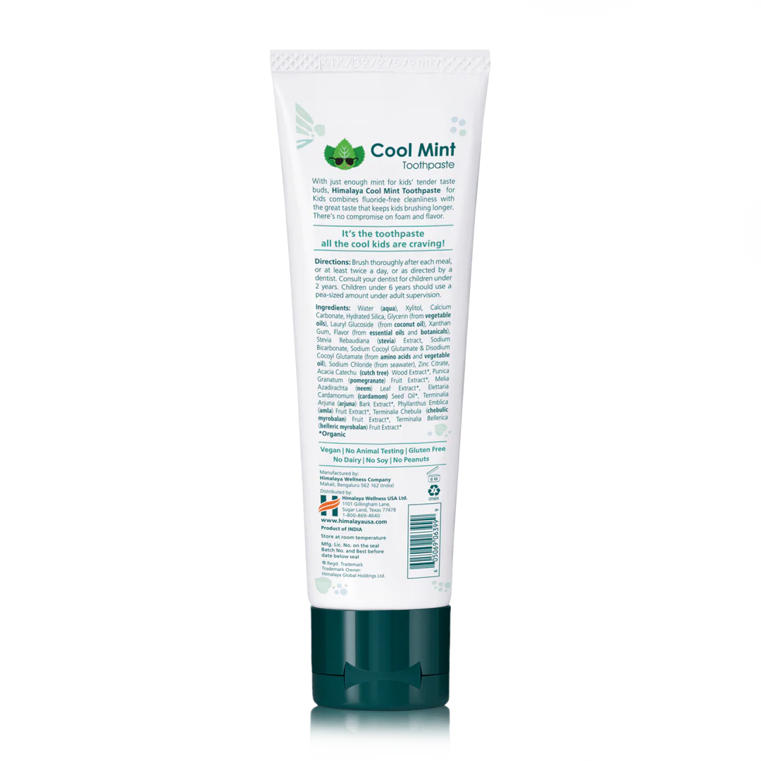 Cool Mint Fluoride-Free Toothpaste for Kids - 2 Pack