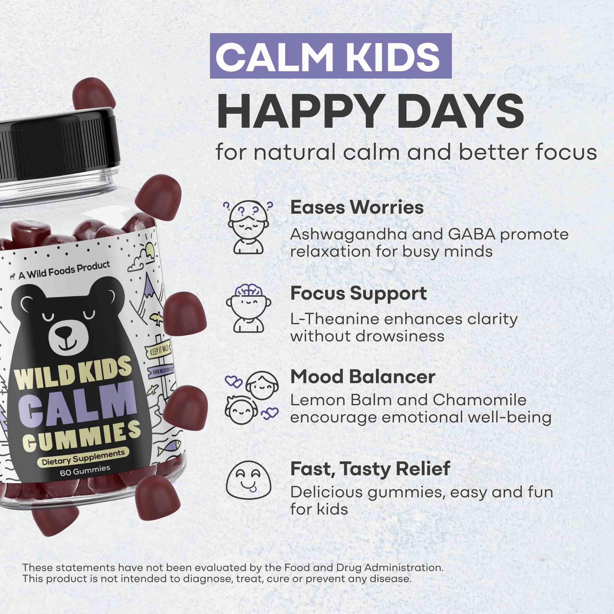 Wild Kids Calm Gummies – Relaxation & Sleep Support