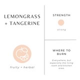 Lemongrass + Tangerine Soy Wax Candle