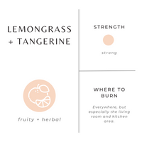 Lemongrass + Tangerine Soy Wax Candle