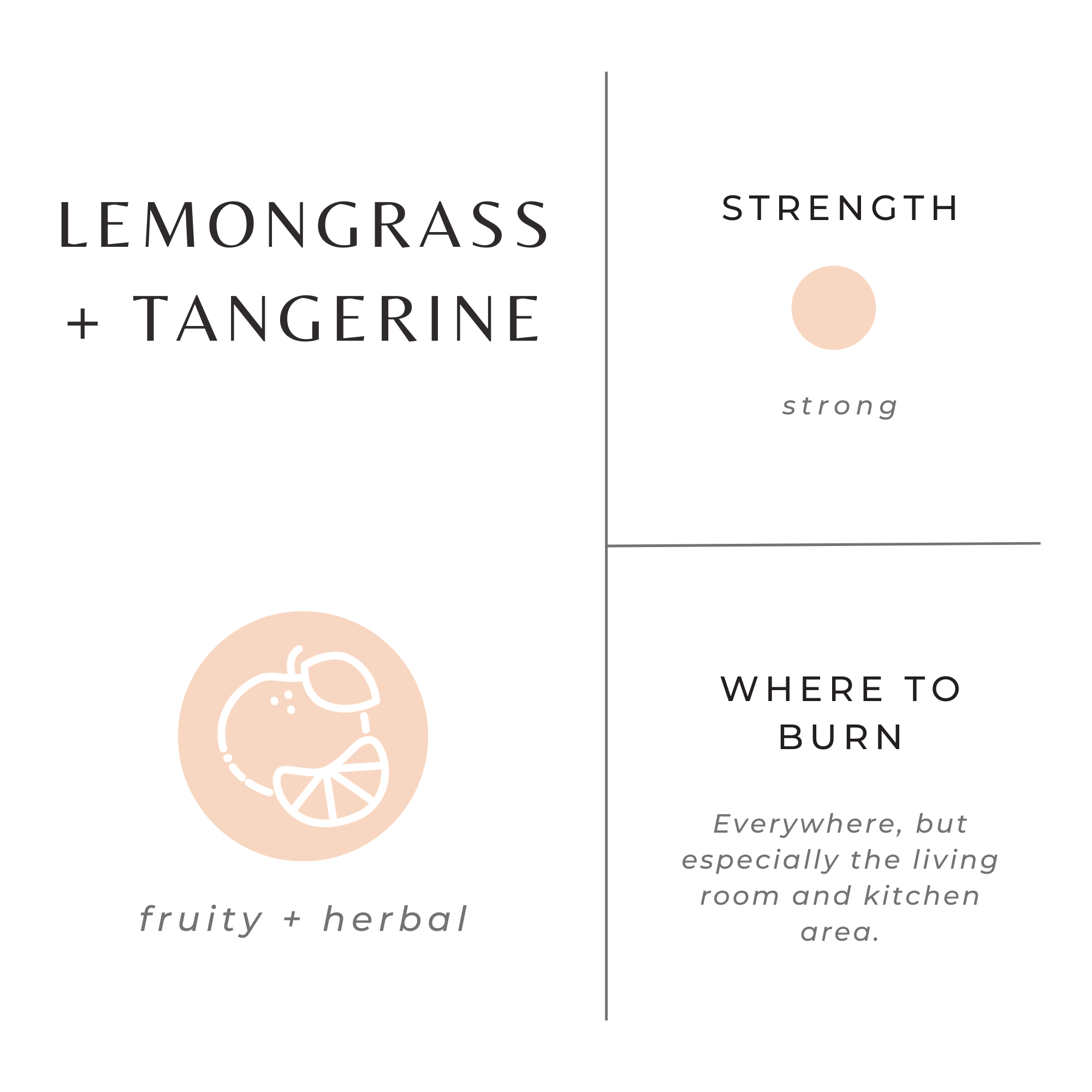Lemongrass + Tangerine Soy Wax Candle
