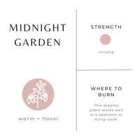 Midnight Garden Soy Wax Candle | Lavender + Rosemary + Geranium