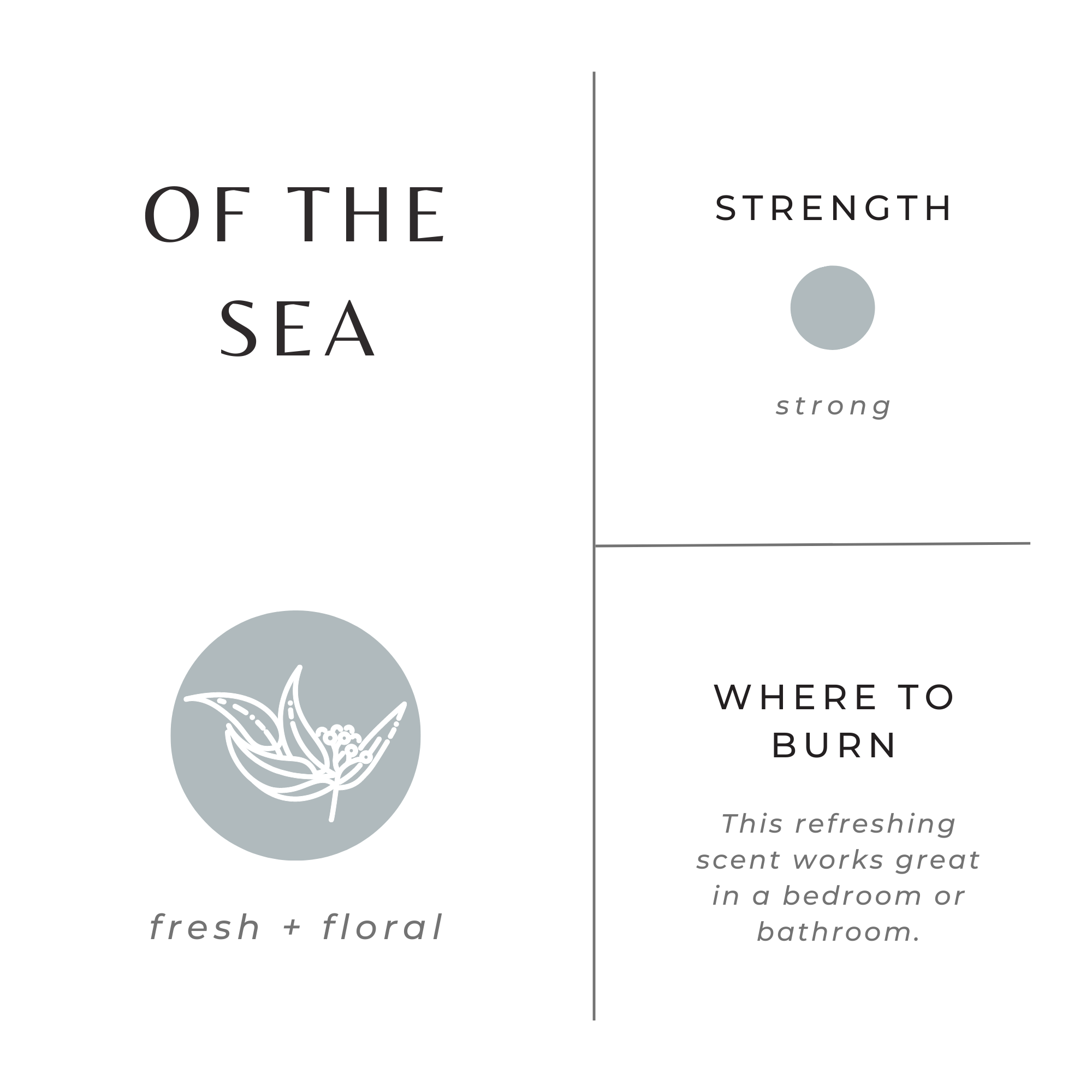 Of The Sea  Soy Wax Candle | Eucalyptus + Lavender + Peppermint