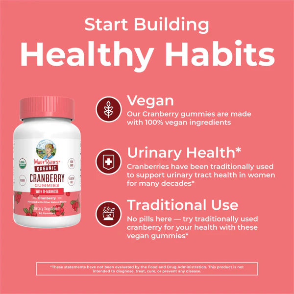 Organic Cranberry Gummies, 30 Servings