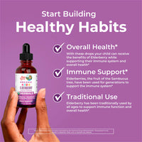 Organic Kids Elderberry Liquid Drops, 60 Servings