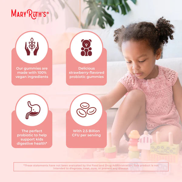 Organic Kids Strawberry Probiotic Gummies, 60 Servings