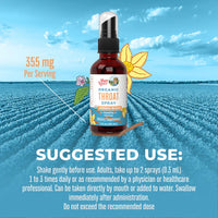 Organic Vanilla Throat Spray, 100 Servings