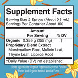 Organic Vanilla Throat Spray, 100 Servings