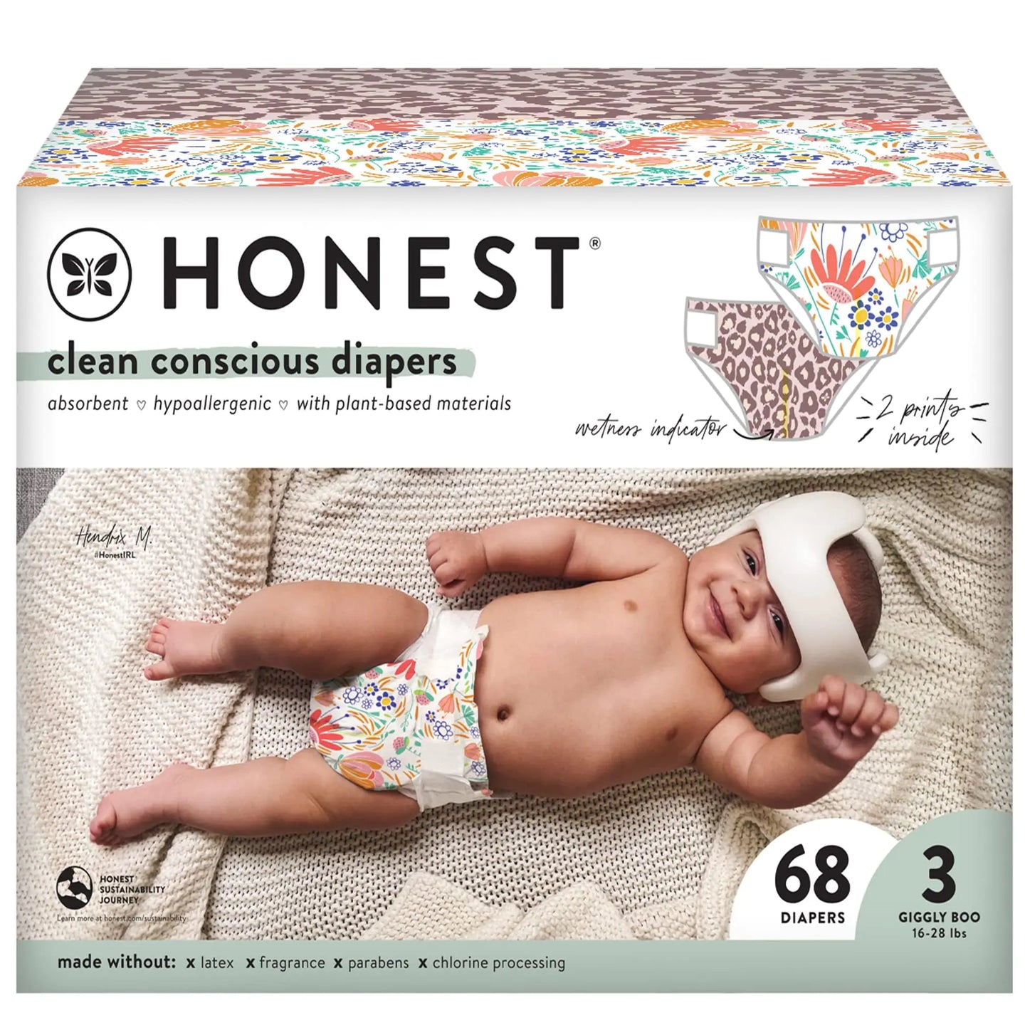 Clean Conscious Diapers, Size 3 (16-28 lbs), 68ct