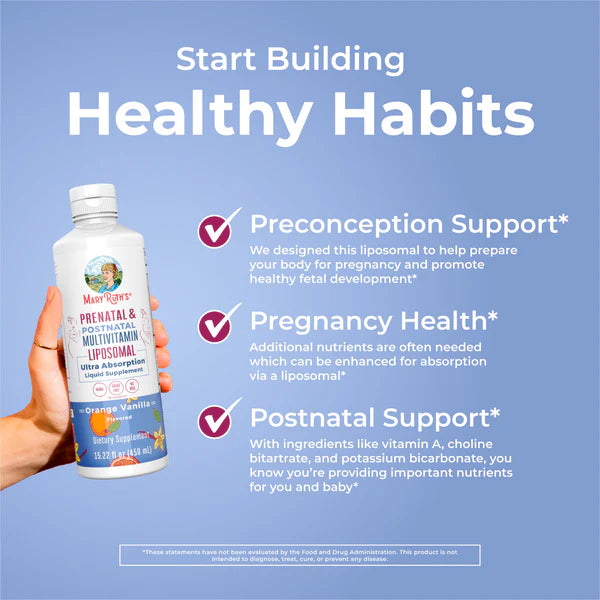 Prenatal & Postnatal Orange Vanilla Multivitamin Liposomal, 30 Servings