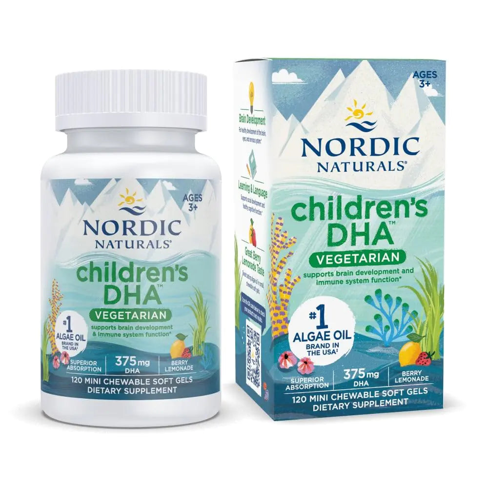 Children's DHA Vegetarian Berry Lemonade Mini Chewables - 40 Servings