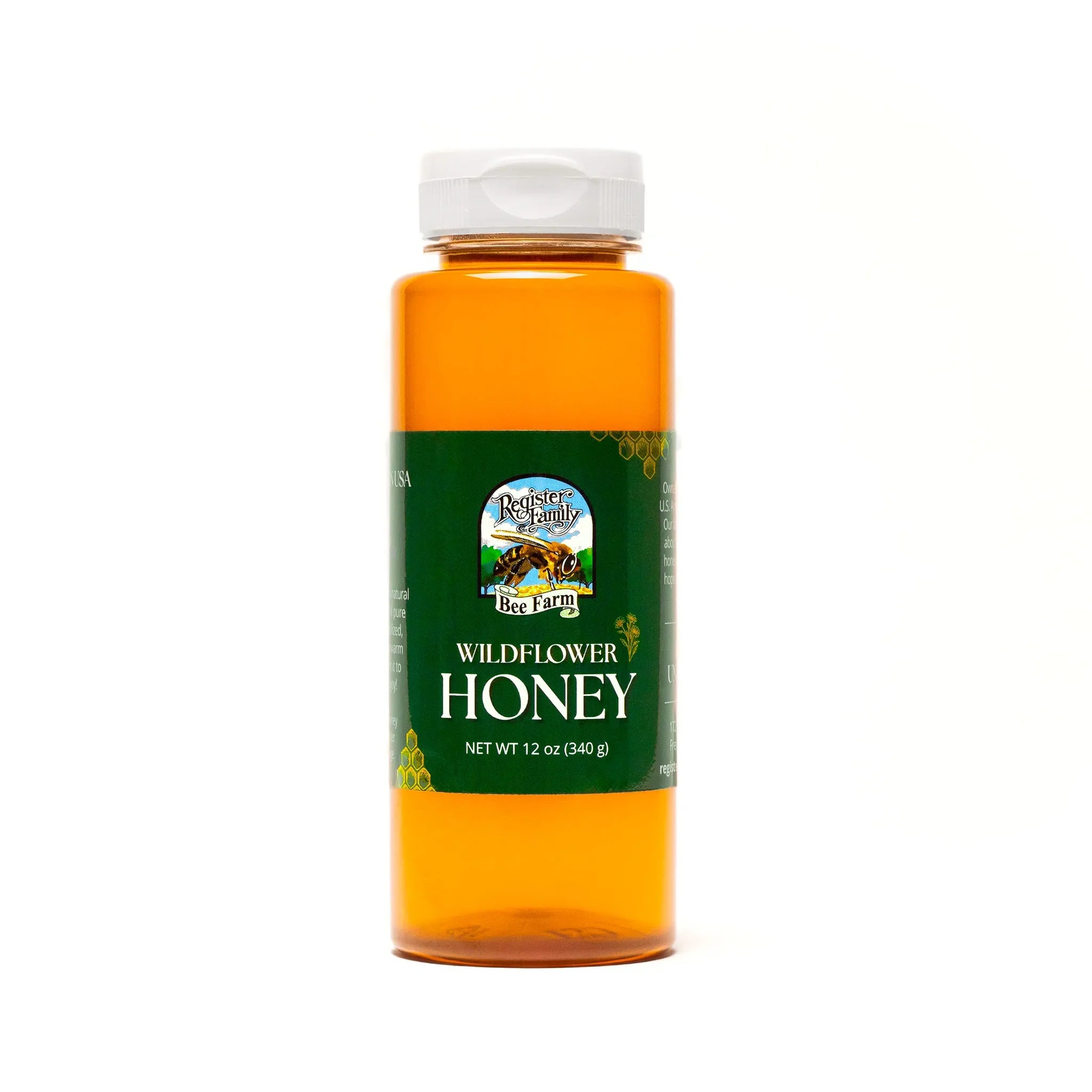 Raw Wildflower Honey Squeeze Bottle