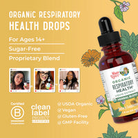 Organic Respiratory Health Herbal Blend Liquid Drops, 30 Servings