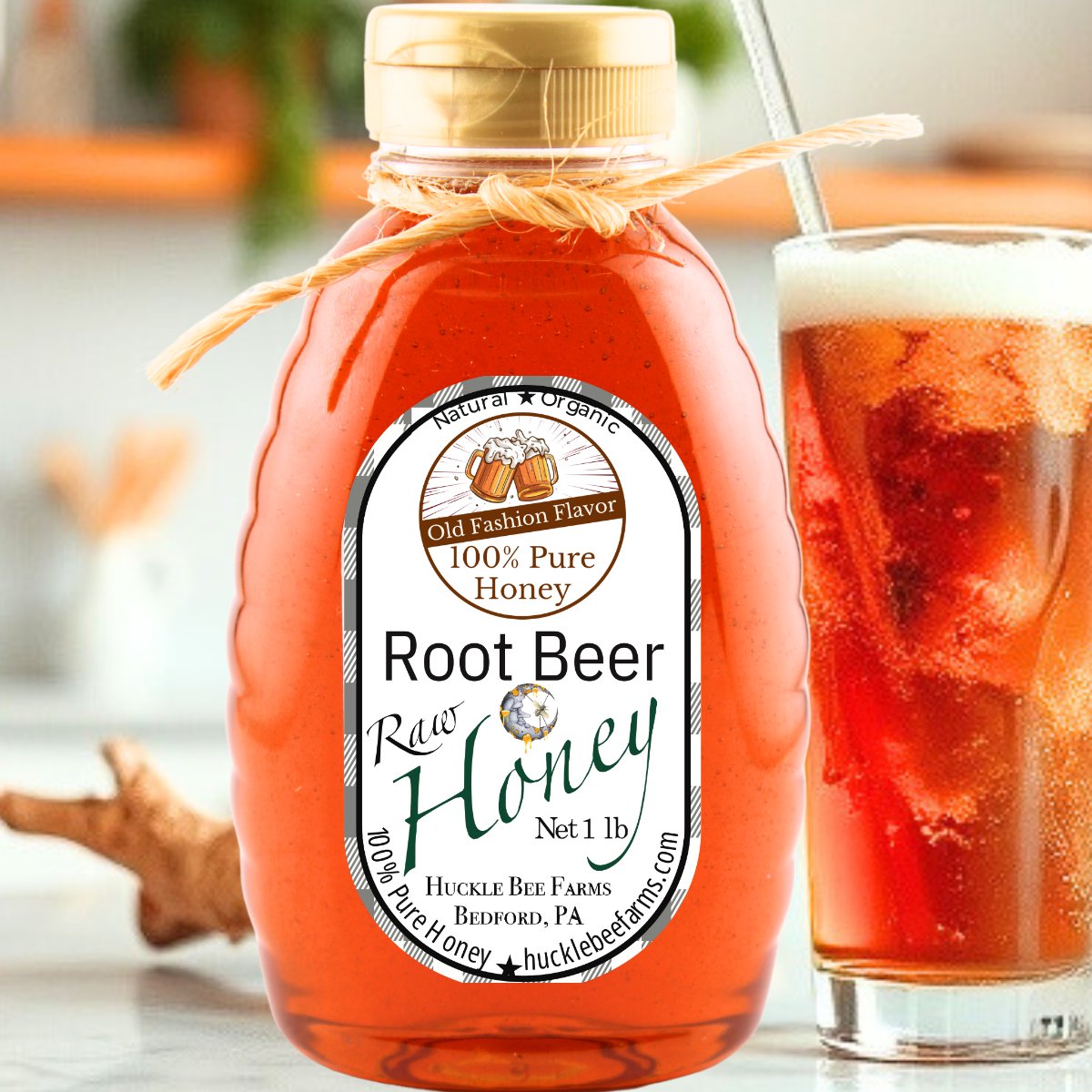 Raw Root Beer Flavor Honey