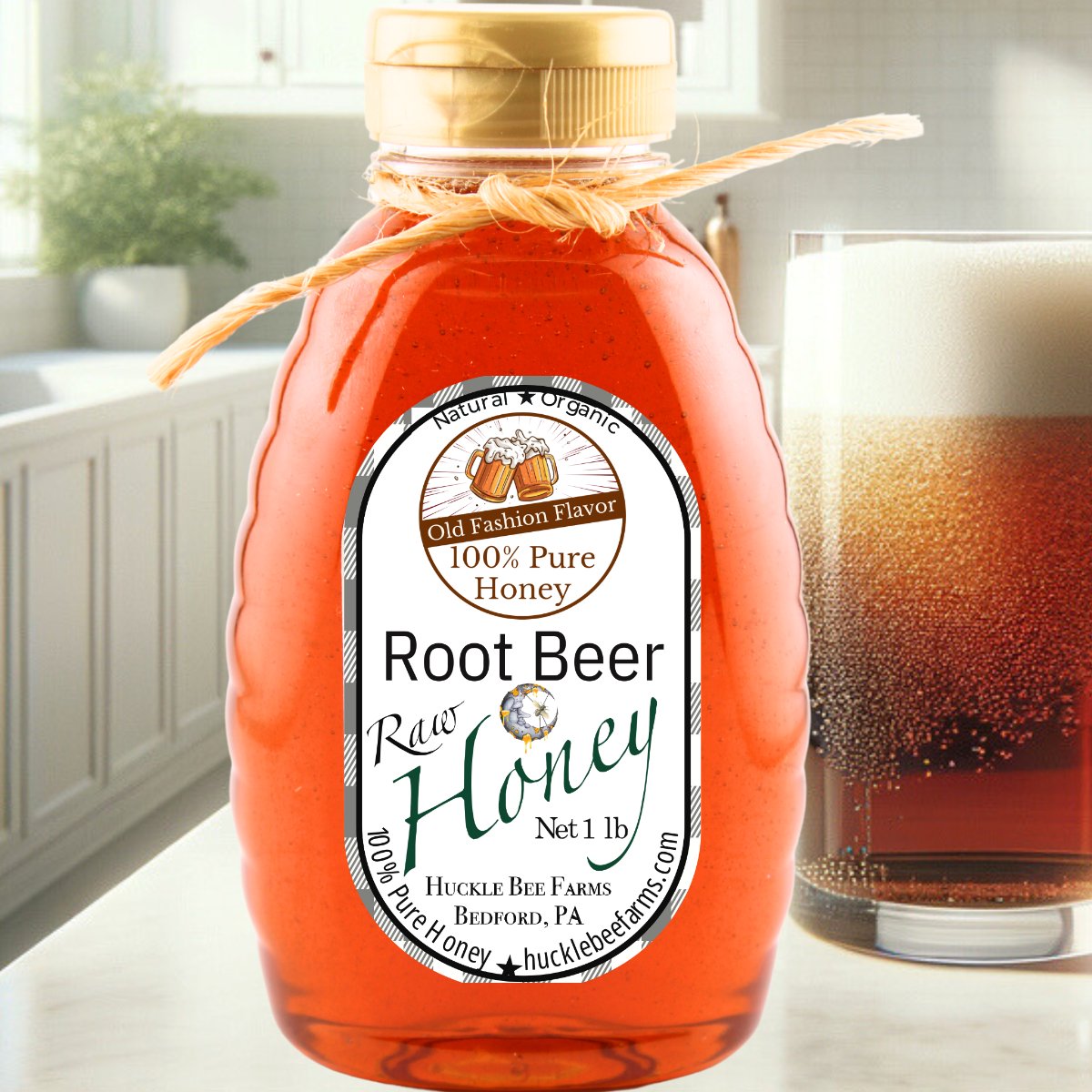 Raw Root Beer Flavor Honey