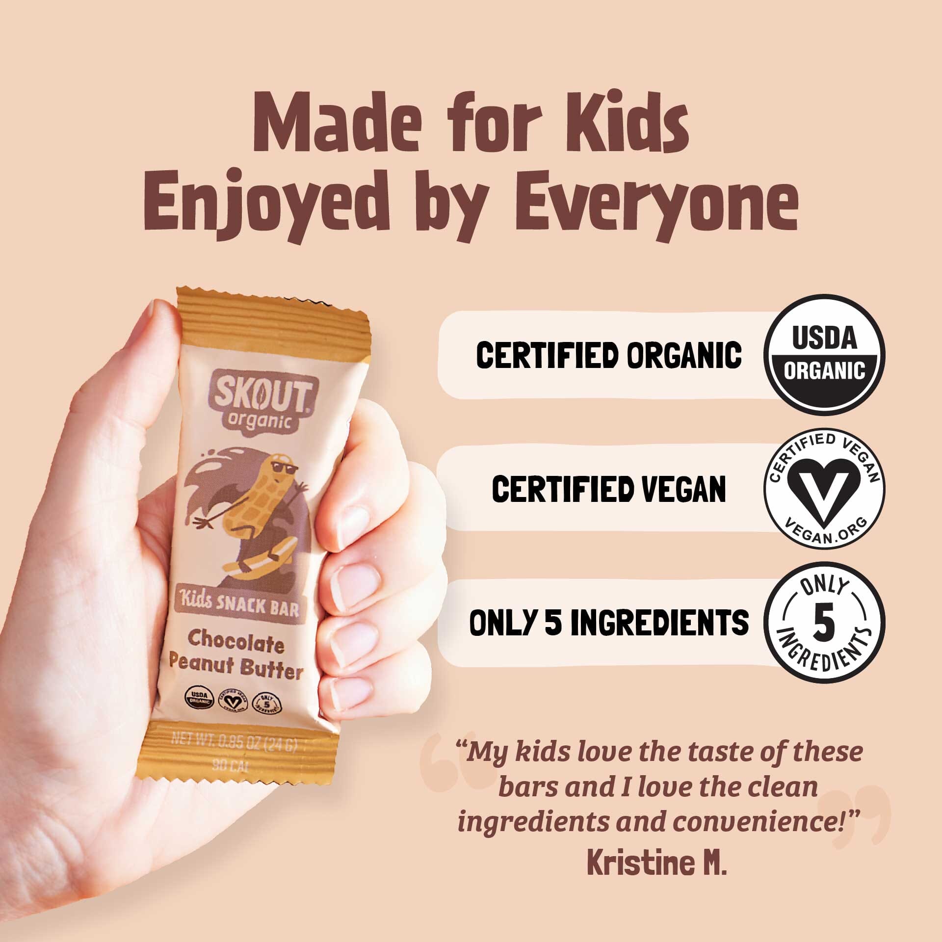 Chocolate Peanut Butter Kids Bar