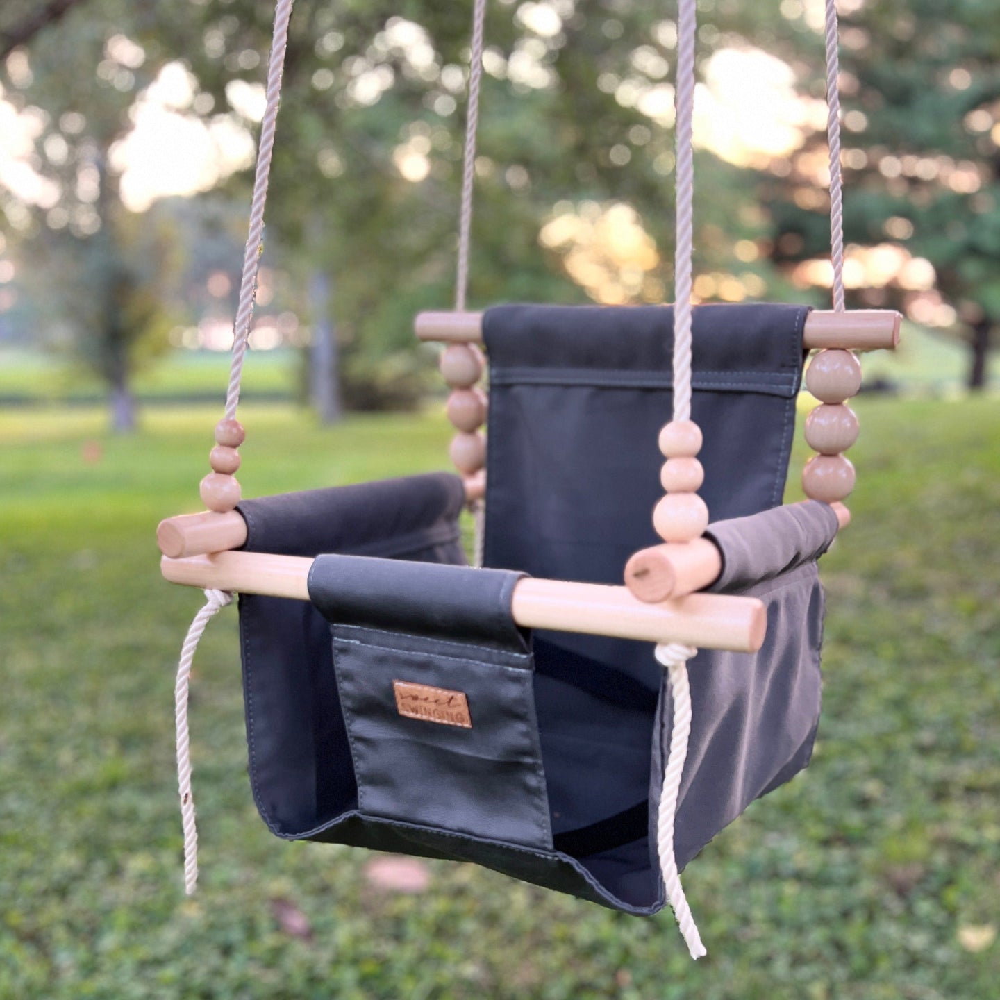 Premium Outdoor High Back Swing – Slate