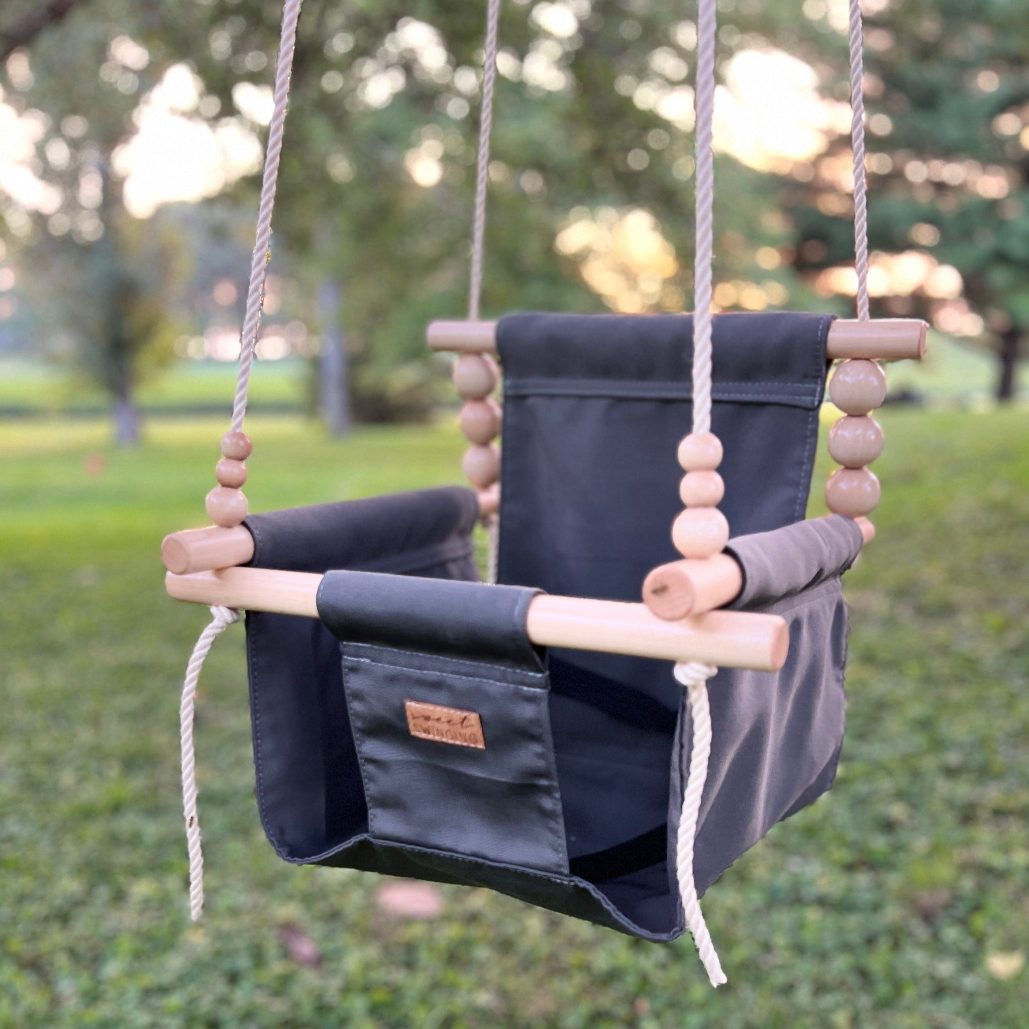 Premium Outdoor High Back Swing – Slate