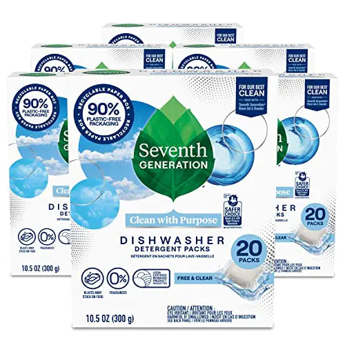 Free & Clear Dishwasher Detergent Packs - 6 Pack