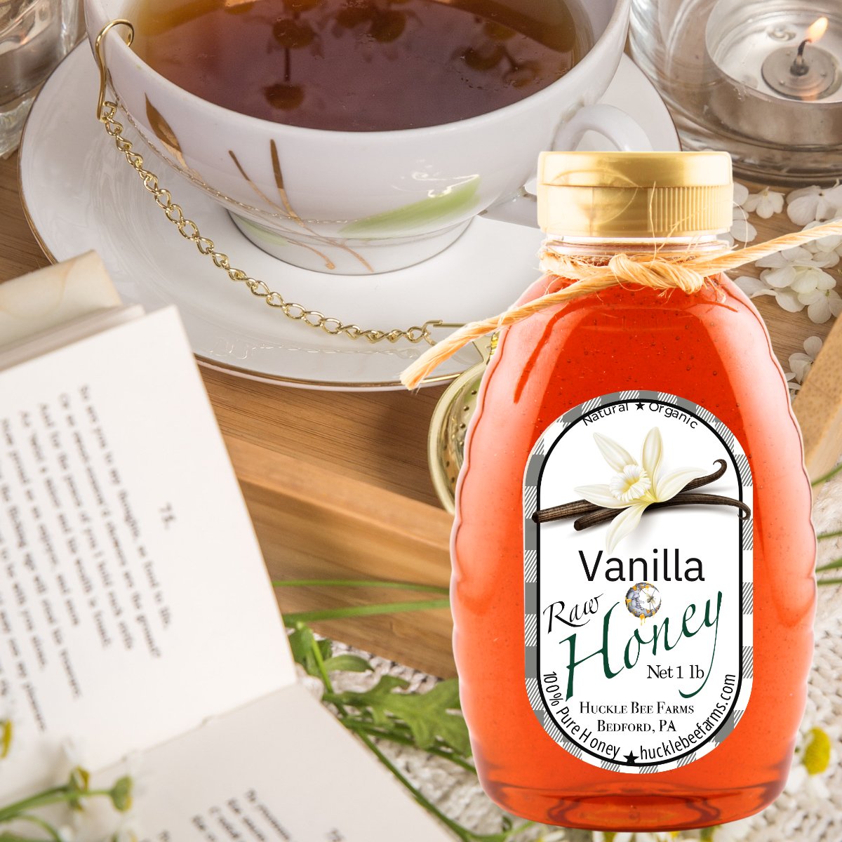 Raw Vanilla Bean Infused Honey