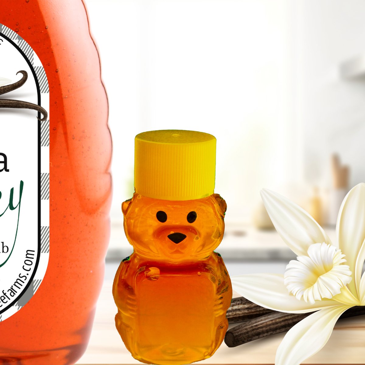 Raw Vanilla Bean Infused Honey