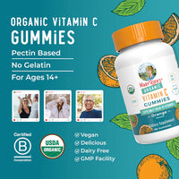 Organic Orange Vitamin C Gummies, 20 Servings