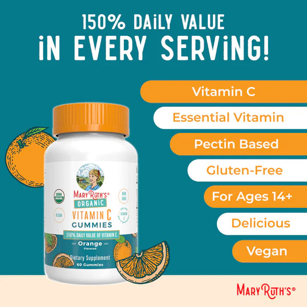 Organic Orange Vitamin C Gummies, 20 Servings