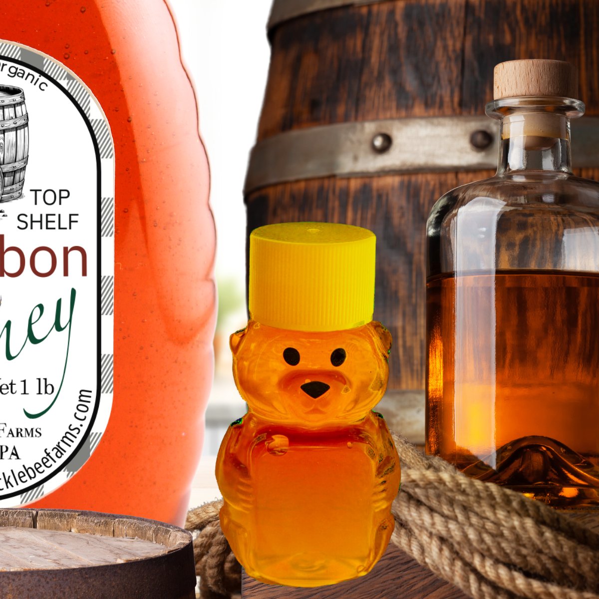 Raw Bourbon Infused Honey