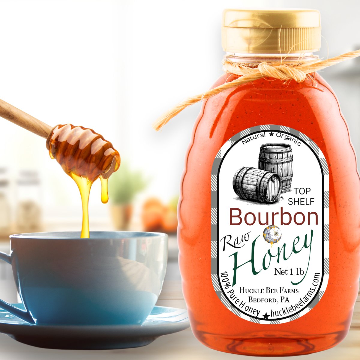 Raw Bourbon Infused Honey