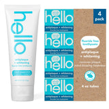 Antiplaque + Whitening Fluoride-Free Peppermint Toothpaste - 4 Pack