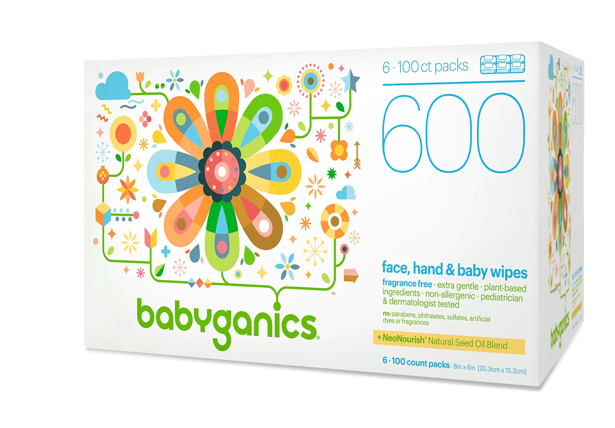 Fragrance-Free Baby Wipes, 600 Count (6 Packs of 100)